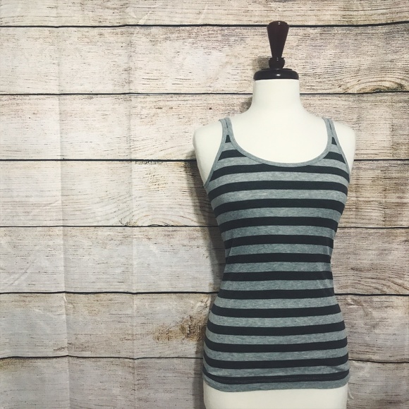 Vince Tops - VINCE Grey Stripes Tank Top